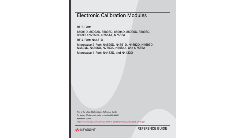 Reference Guide 8509xD,N443xD, N469xD, & N755xA Electronic Calibration Modules